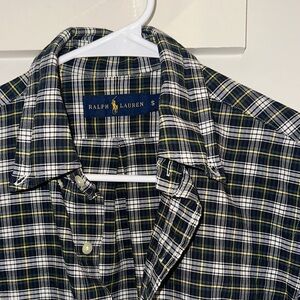 Ralph Lauren Black and Yellow Casual Button Down Shirt